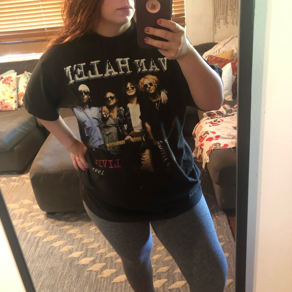 Vintage 1993 Van Halen Graphic Band Tee Shirt